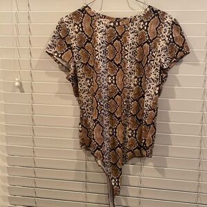 Snake print body suit